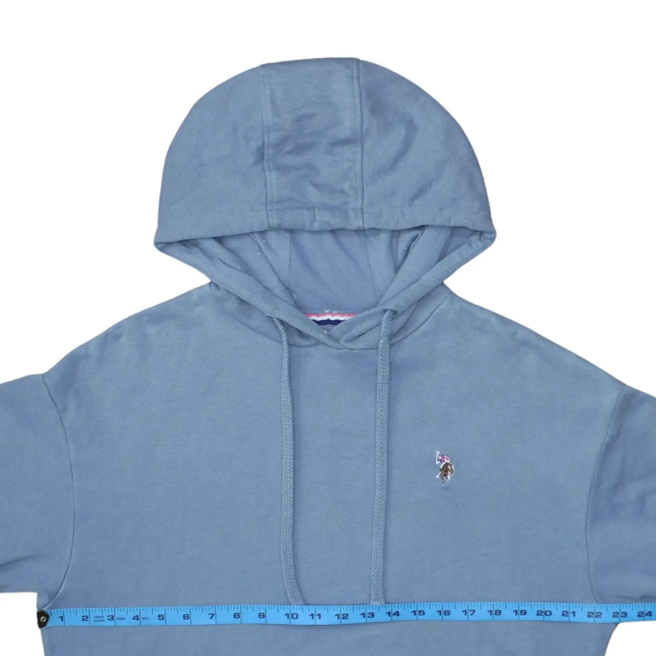 U.S. Polo Assn Blue Hoodie Men’s Small Embroidered Chest Logo Longline Pullover Sweatshirt sold by Vintage Club product image thumbnail 5