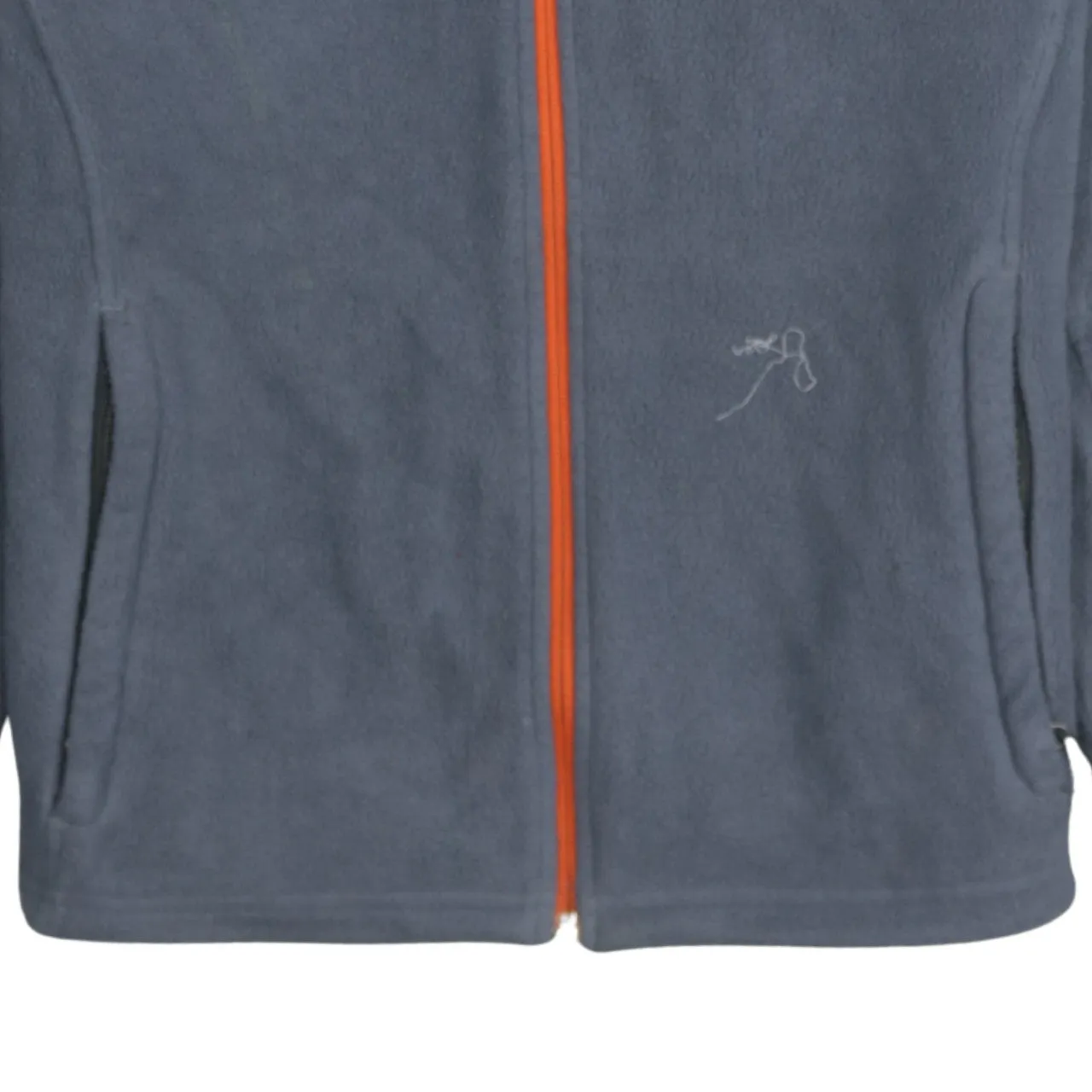 The North Face Grey Fleece Jacket Men's Medium Full Zip Embroidered Logo Pockets sold by Vintage Club product image thumbnail 4