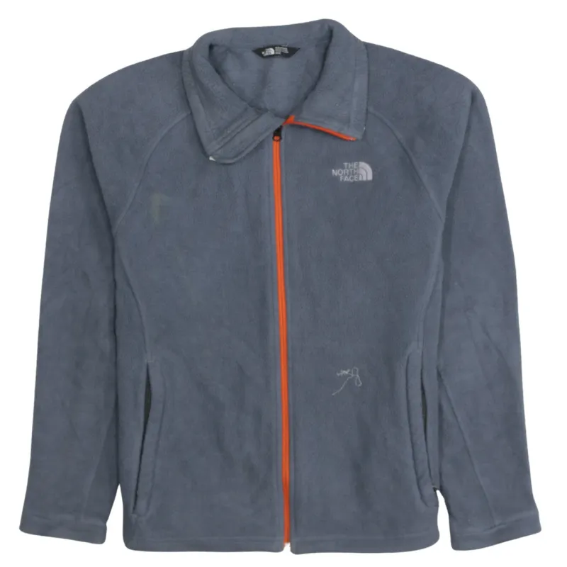 The North Face Grey Fleece Jacket Men's Medium Full Zip Embroidered Logo Pockets sold by Vintage Club