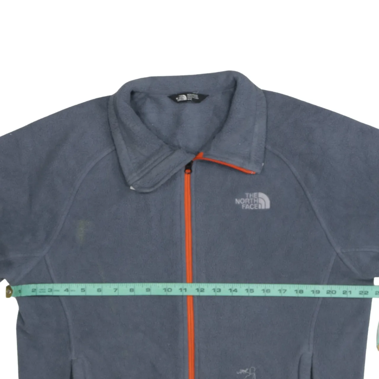 The North Face Grey Fleece Jacket Men's Medium Full Zip Embroidered Logo Pockets sold by Vintage Club product image thumbnail 5