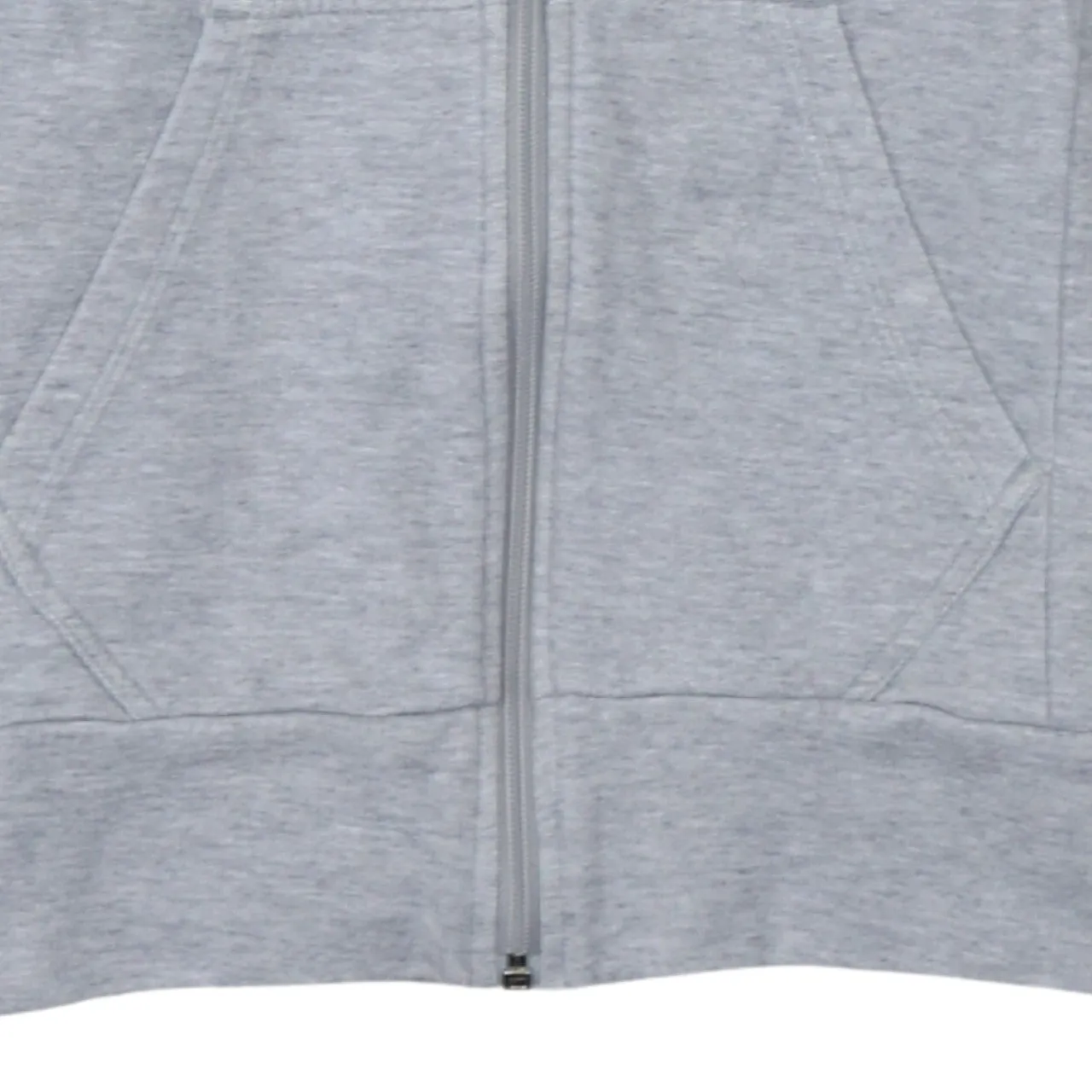 Adidas Grey Zip Hoodie Women’s XSmall Embroidered Chest Logo Split Pocket Sweatshirt sold by Vintage Club product image thumbnail 4