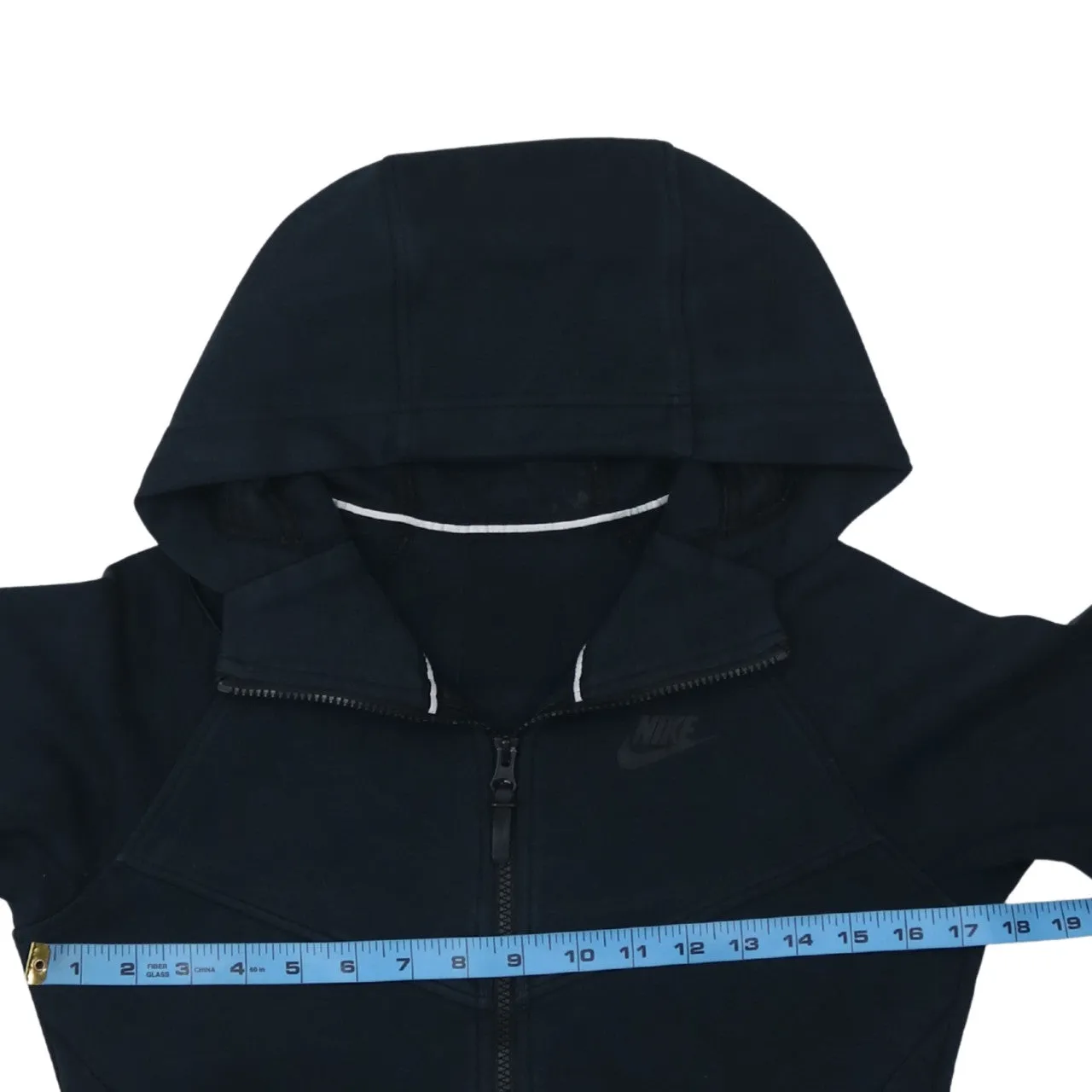 Nike Black Full Zip Hoodie Men’s XSmall Embroidered Swoosh Split Pockets Casual Sweatshirt sold by Vintage Club product image thumbnail 5