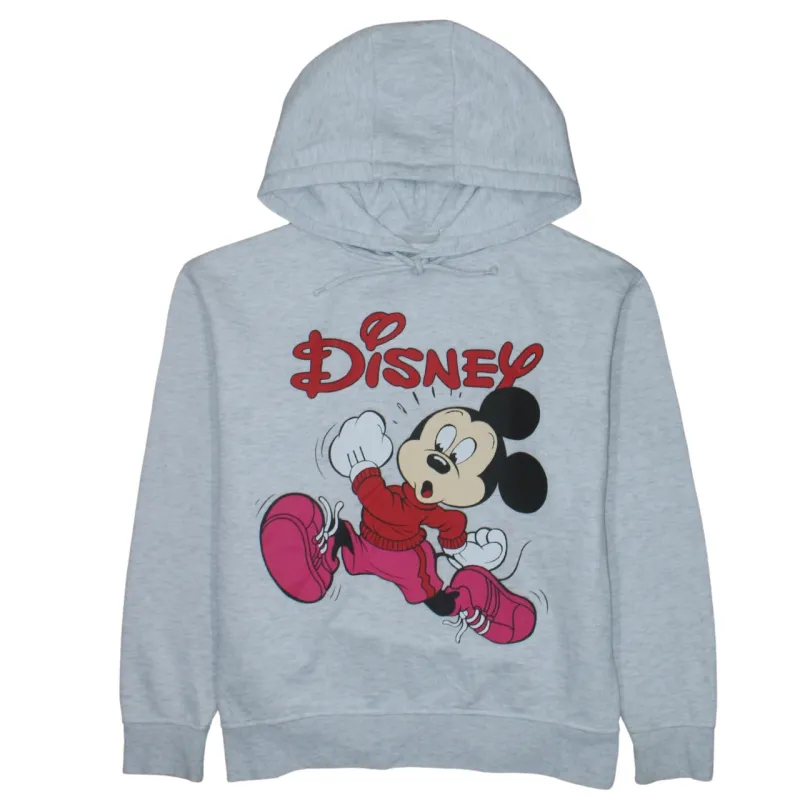 Disney Grey Hoodie Women's Small Printed Mickey Mouse Graphic Pullover Sweatshirt sold by Vintage Club