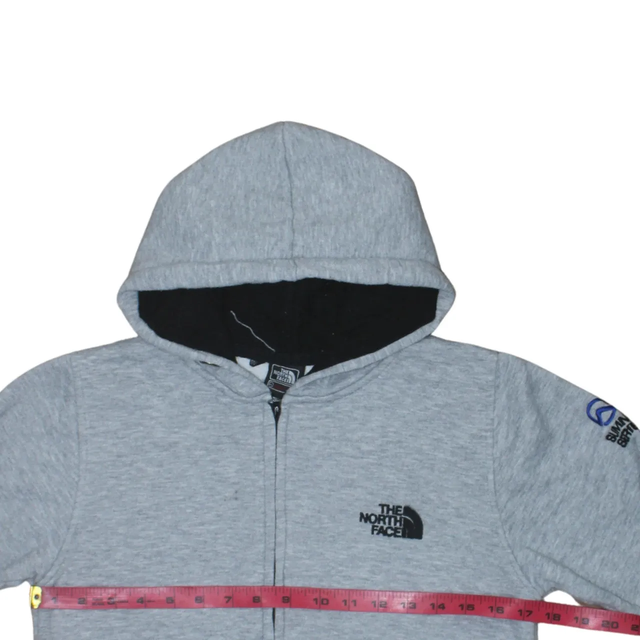 The North Face Grey Zip Hoodie Women’s XSmall Embroidered Logo Split Pocket Sweatshirt sold by Vintage Club product image thumbnail 5