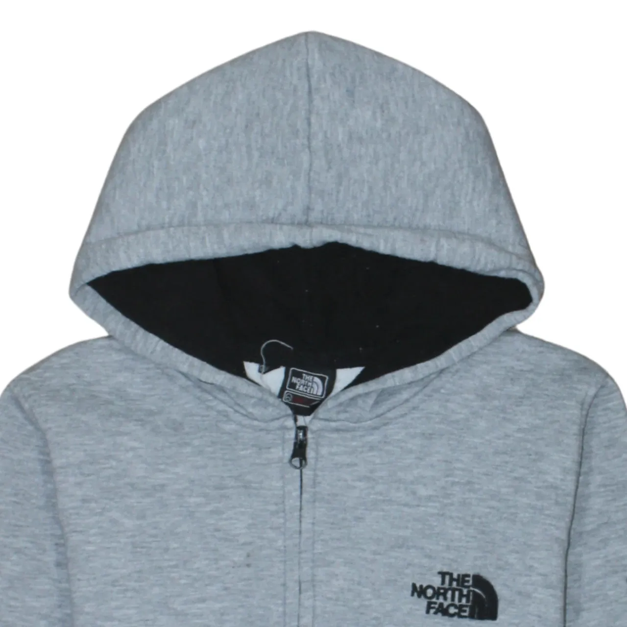 The North Face Grey Zip Hoodie Women’s XSmall Embroidered Logo Split Pocket Sweatshirt sold by Vintage Club product image thumbnail 3
