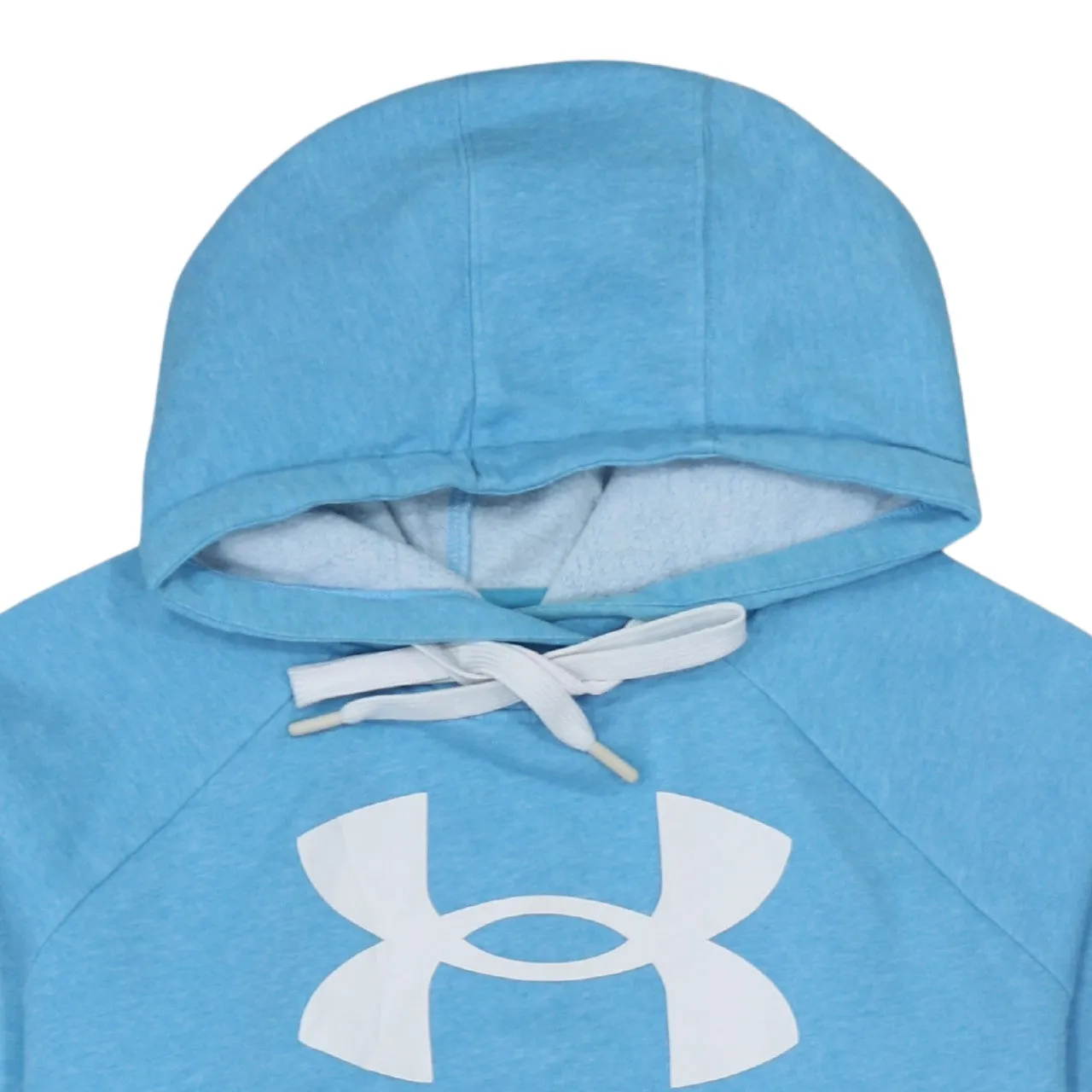 Under Armour Light Blue Hoodie Men's Small Printed Logo Drawstring Front Pocket Pullover Sweatshirt sold by Vintage Club product image thumbnail 3