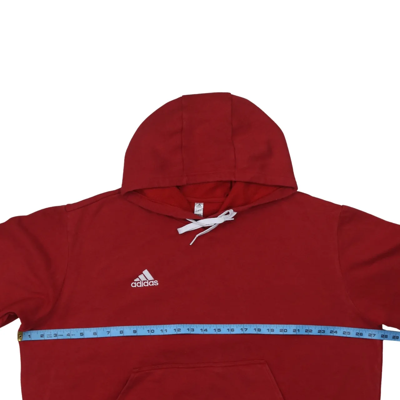 Adidas Burgundy Red Hoodie Men’s XXLarge Embroidered Logo Front Pocket Pullover Sweatshirt sold by Vintage Club product image thumbnail 5