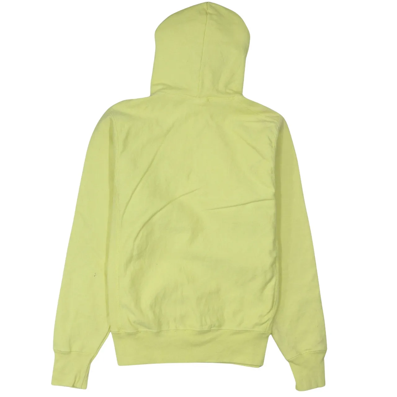 Champion Pastel Yellow Hoodie Men's Small Printed Rainbow Logo Pullover Sweatshirt sold by Vintage Club product image thumbnail 2