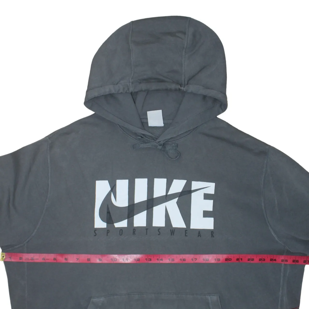 Nike Grey Hoodie Men's XLarge Printed Sportswear Logo Front Pocket Pullover Sweatshirt sold by Vintage Club product image thumbnail 5