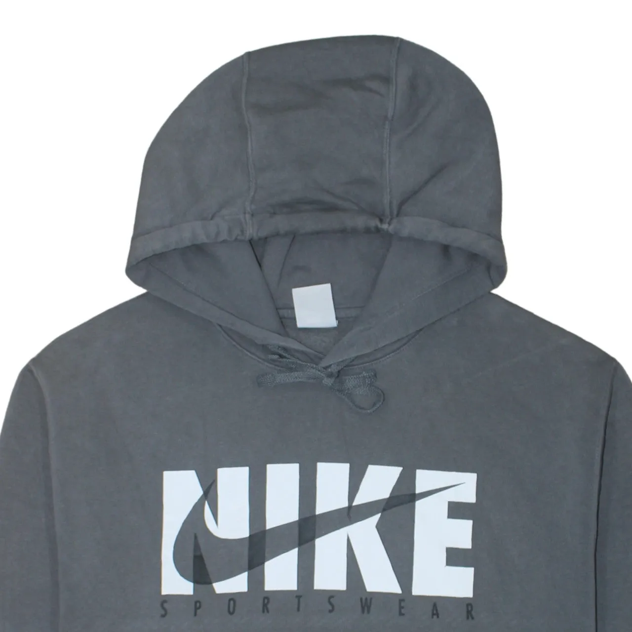 Nike Grey Hoodie Men's XLarge Printed Sportswear Logo Front Pocket Pullover Sweatshirt sold by Vintage Club product image thumbnail 3