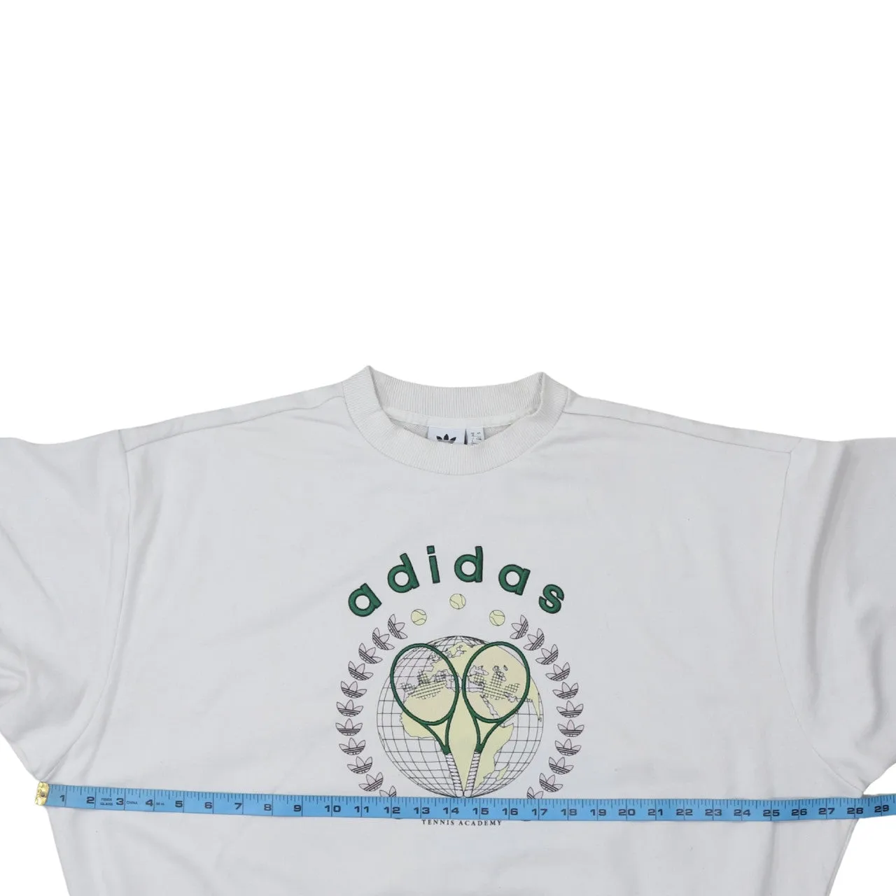 Adidas White Sweatshirt Women's XXXLarge Tennis Academy Printed Logo Crewneck Pullover Top sold by Vintage Club product image thumbnail 5