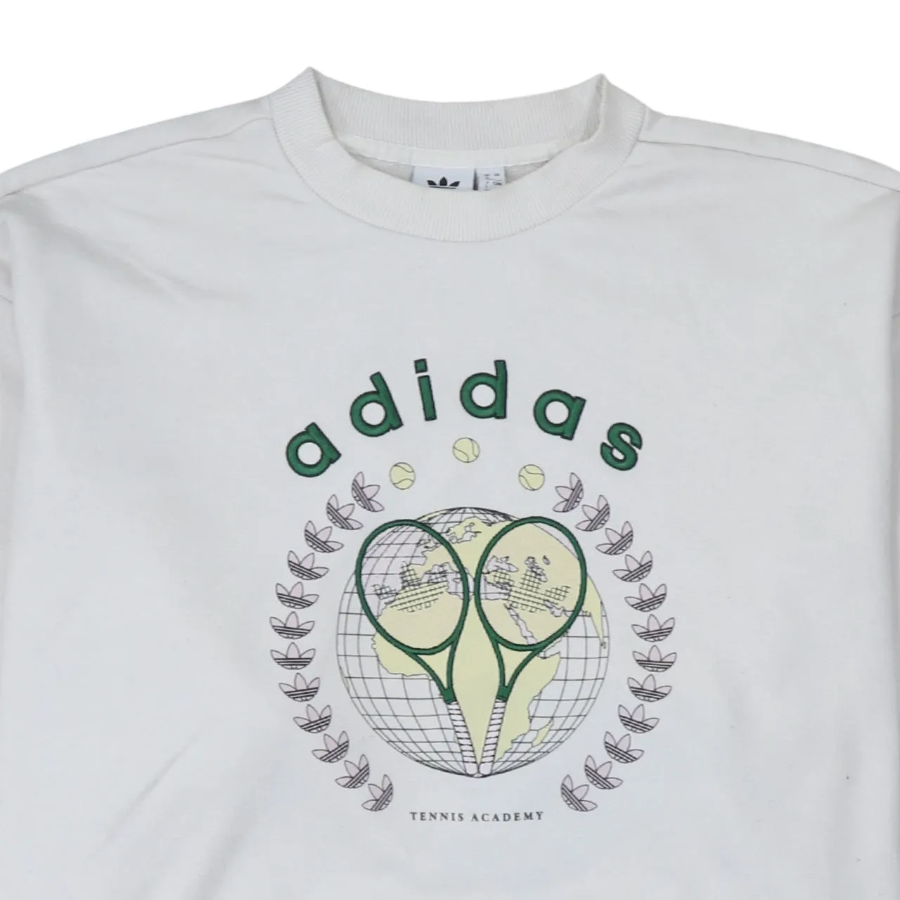 Adidas White Sweatshirt Women's XXXLarge Tennis Academy Printed Logo Crewneck Pullover Top sold by Vintage Club product image thumbnail 3
