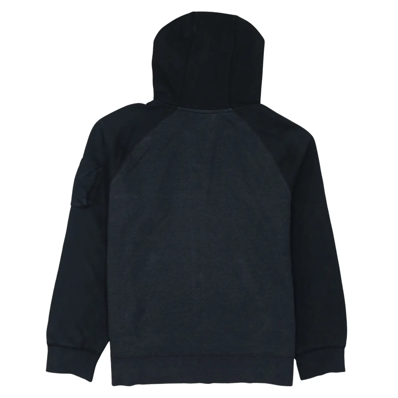 Nike Black Grey Full Zip Hoodie Women's Large Printed Red Logo Sleeve Pocket Sweatshirt sold by Vintage Club product image thumbnail 2