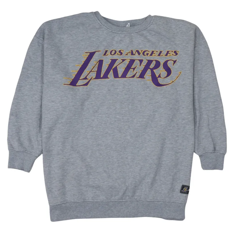 NBA Grey Sweatshirt Women's XLarge Los Angeles Lakers Printed Logo Ribbed Crewneck Pullover sold by Vintage Club