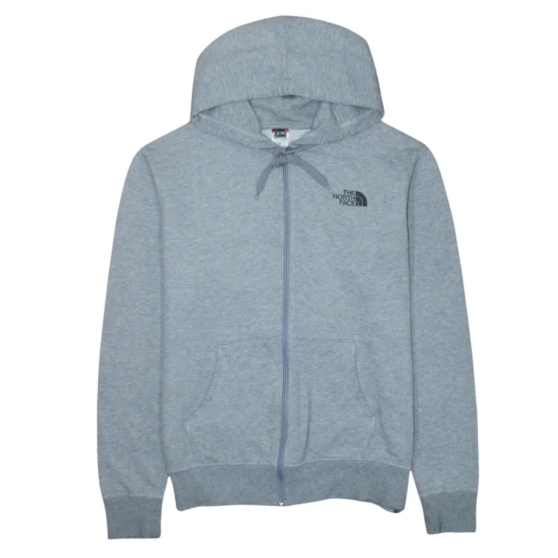 The North Face Grey Zip Hoodie Men's Medium Embroidered Logo Split Pocket Sweatshirt made by The North Face