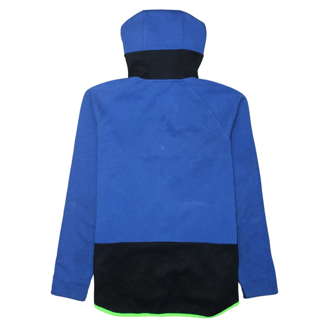 Nike Blue Full Zip Hoodie Women's Medium Embroidered Logo Contrast Panels Zip Pockets Sweatshirt sold by Vintage Club product image thumbnail 2