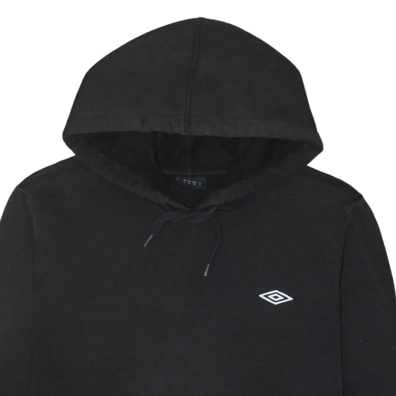 Umbro Black Hoodie Women’s XLarge Small Embroidered Logo Front Pocket Pullover Sweatshirt sold by Vintage Club product image thumbnail 3