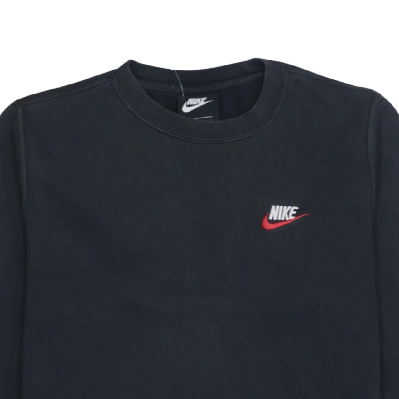 Nike Black Sweatshirt Men's XSmall Embroidered Swoosh Logo Crewneck Pullover Fleece Top sold by Vintage Club product image thumbnail 3