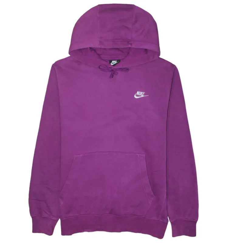 Nike Purple Hoodie Men's Small Embroidered Swoosh Logo Pullover Fleece Sweatshirt sold by Vintage Club