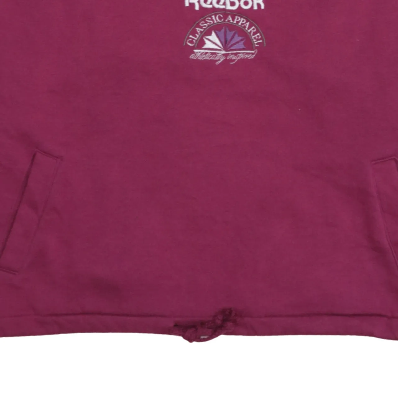 Reebok Burgundy Red Sweatshirt Women’s XXLarge Embroidered Logo Quarter Zip Pullover Fleece Top sold by Vintage Club product image thumbnail 4