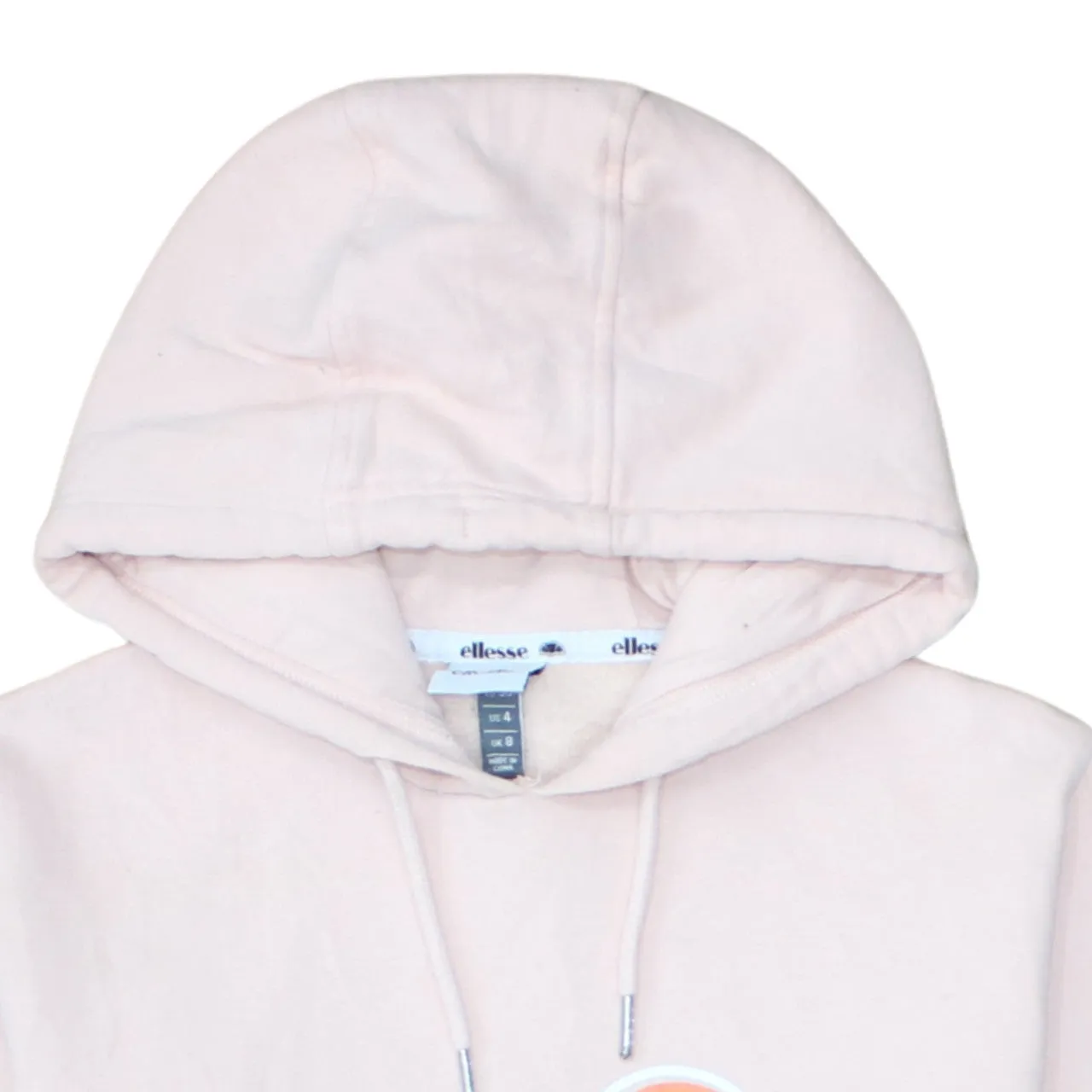 Ellesse Light Pink Hoodie Women’s Small Printed Logo Front Pocket Pullover Sweatshirt sold by Vintage Club product image thumbnail 3