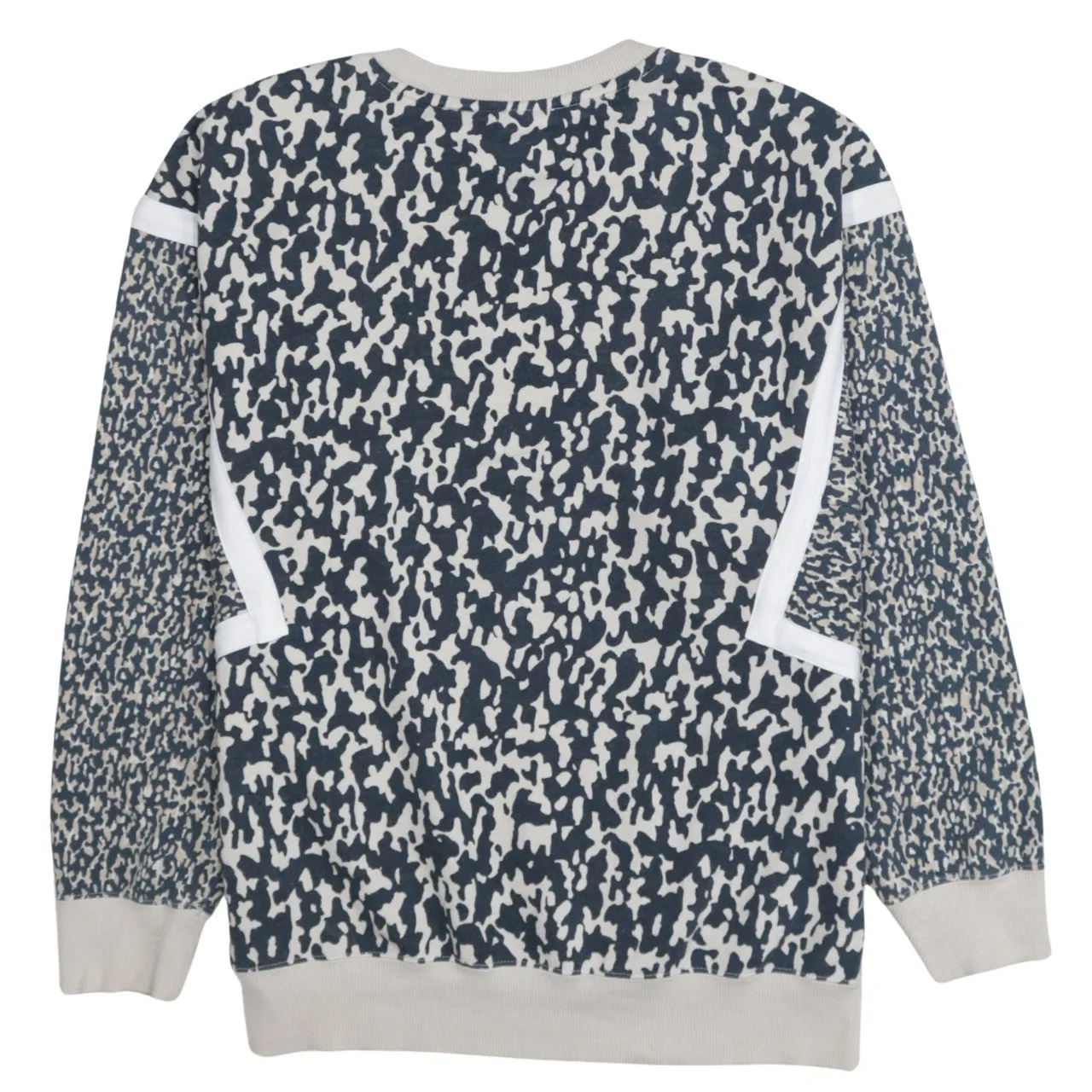 Adidas Navy Cream Sweatshirt Women’s XLarge All Over Camo Print Trefoil Logo Pullover Top sold by Vintage Club product image thumbnail 2