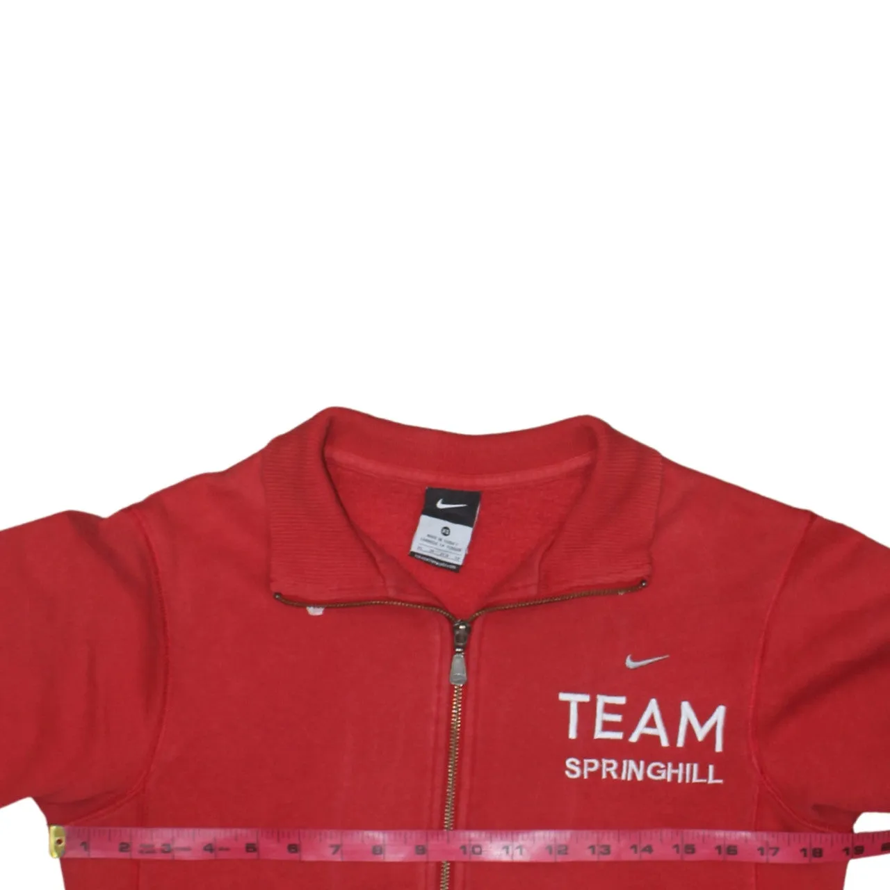 Nike Red Zip Sweatshirt Men's XSmall Embroidered Team Springhill Logo Track Top sold by Vintage Club product image thumbnail 5
