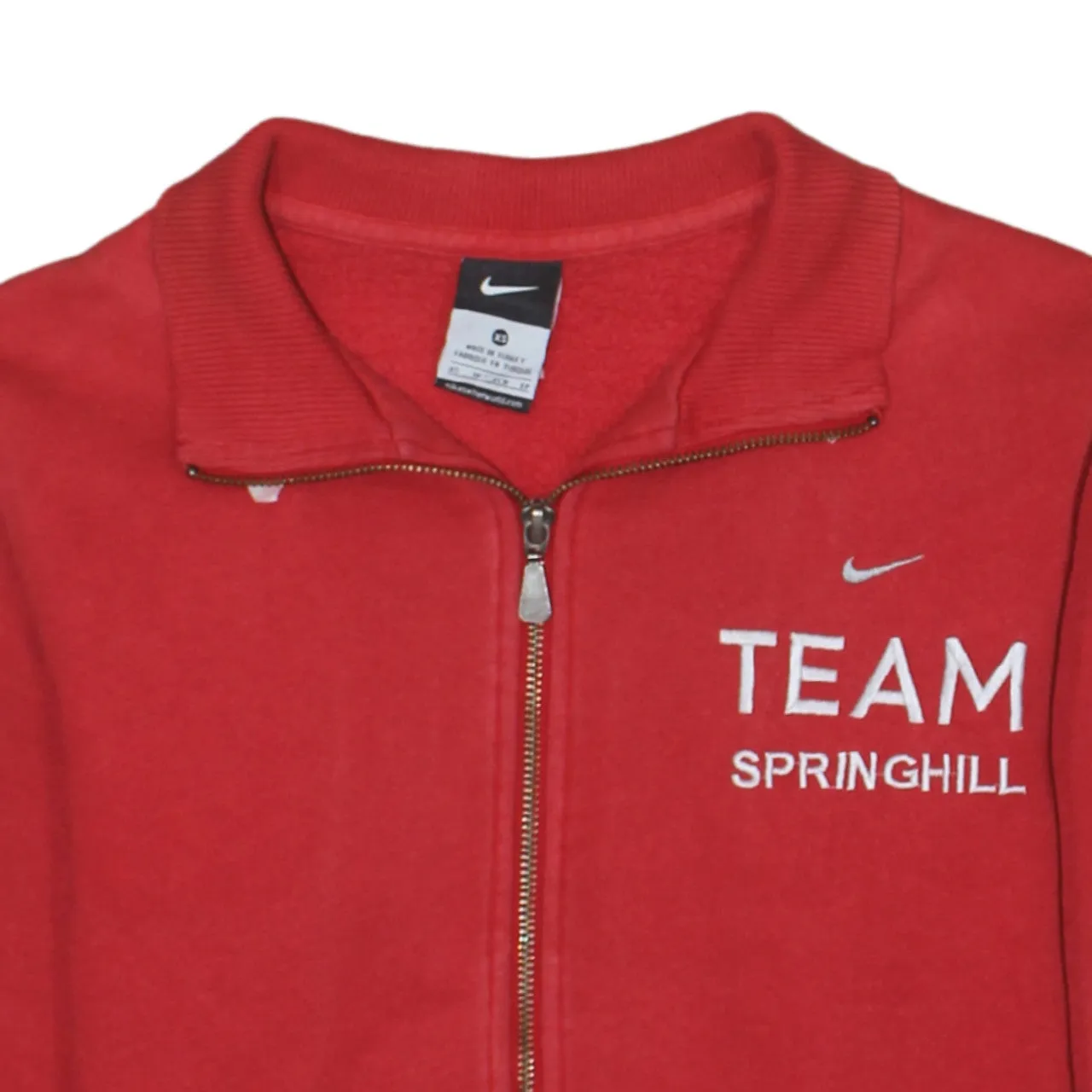 Nike Red Zip Sweatshirt Men's XSmall Embroidered Team Springhill Logo Track Top sold by Vintage Club product image thumbnail 3
