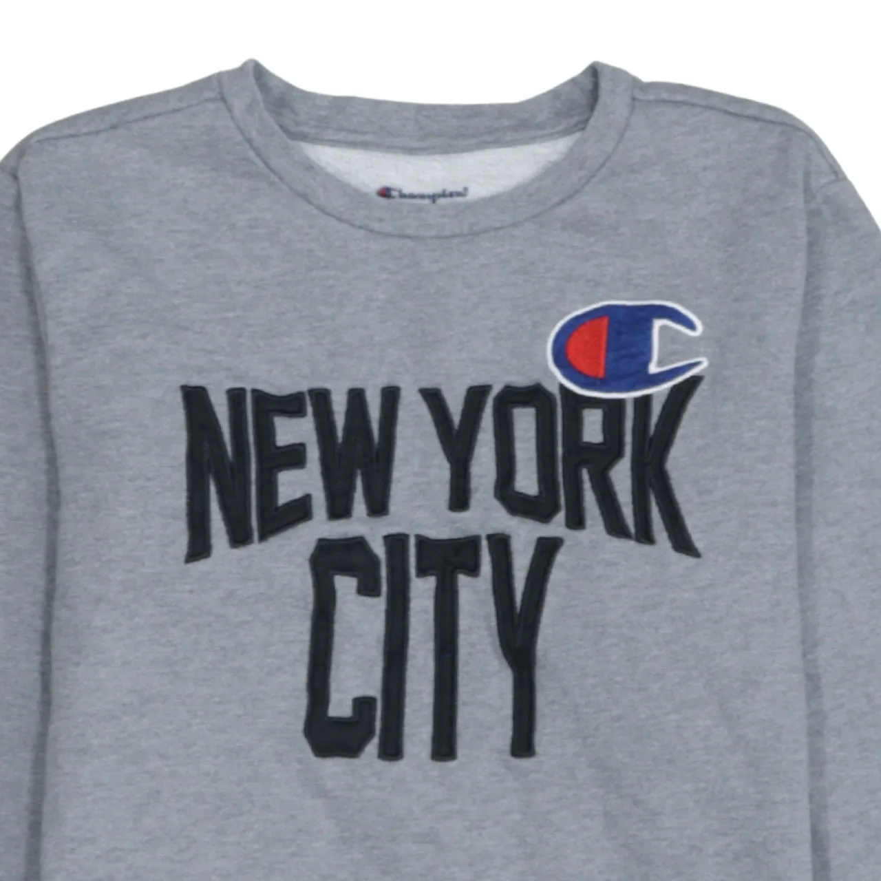 Champion Grey Sweatshirt Women’s XLarge New York City Embroidered Logo Crewneck Pullover sold by Vintage Club product image thumbnail 3