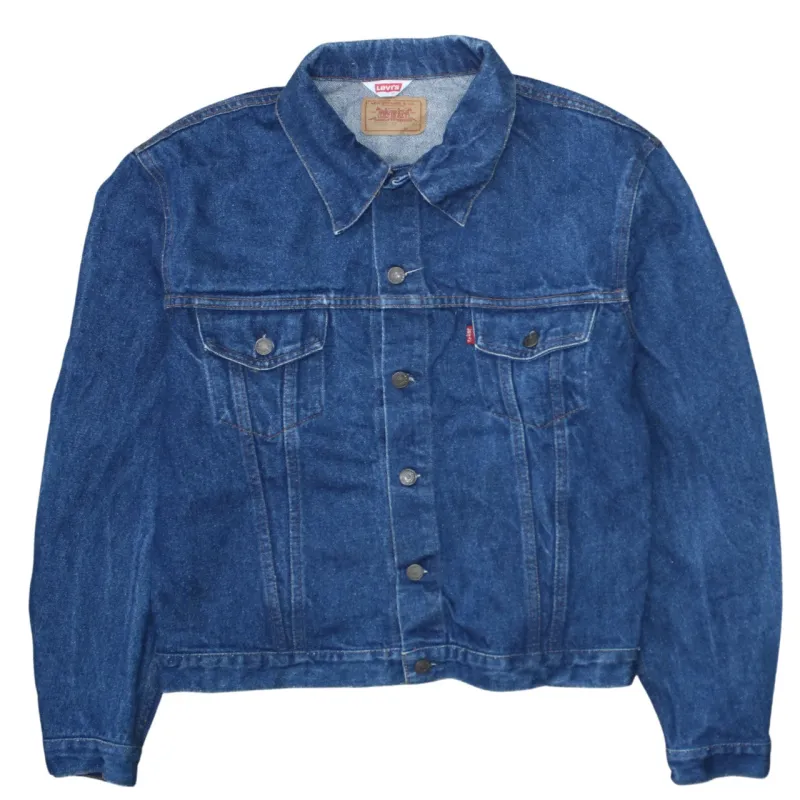 Levi Strauss &Co Blue Denim Jacket Men's Medium Button Front Chest Pockets Trucker sold by Vintage Club