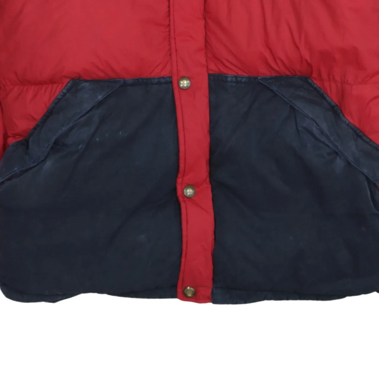 Napapijri Red Puffer Jacket Women’s XXLarge Logo Badges Contrast Pocket Outerwear sold by Vintage Club product image thumbnail 4