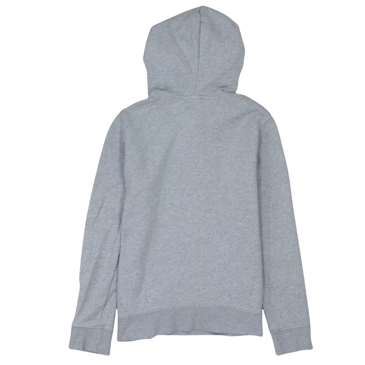 Adidas Grey Hoodie Women’s Small Trefoil Printed Logo Drawstring Hood Pullover Sweatshirt sold by Vintage Club product image thumbnail 2