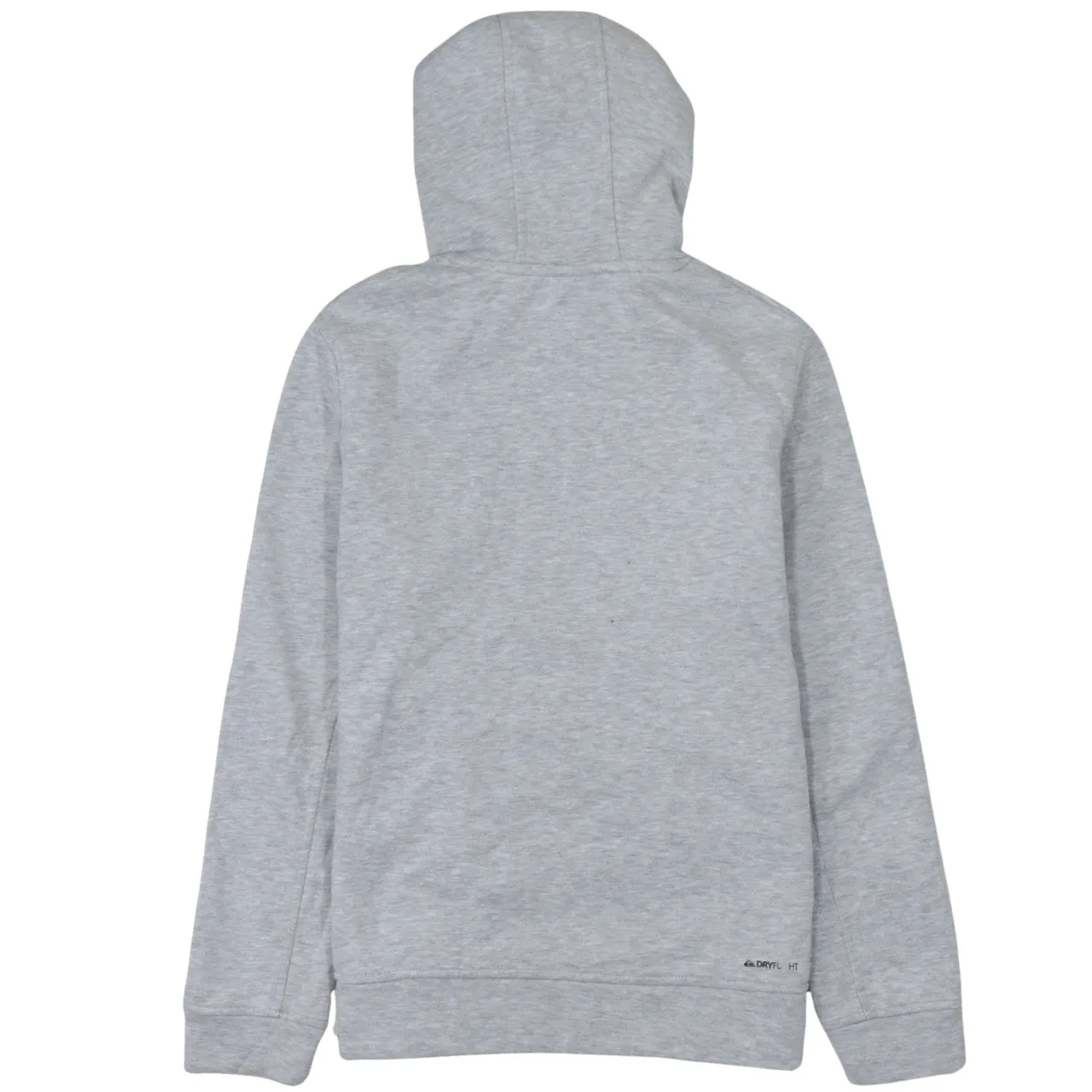 Quiksilver Light Grey Hoodie Women’s Medium Embroidered Chest Logo Front Pocket Pullover Sweatshirt sold by Vintage Club product image thumbnail 2