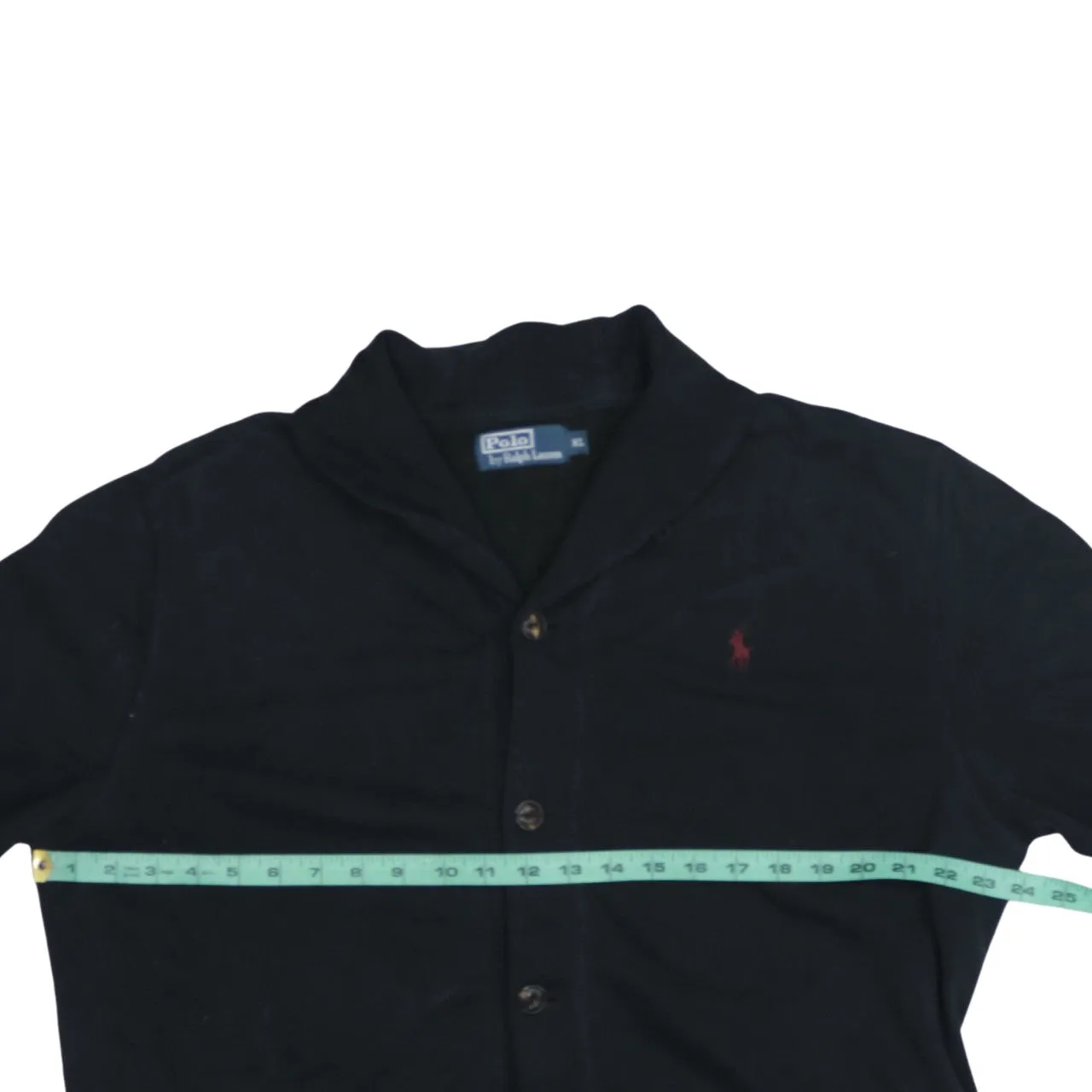 Polo Ralph Lauren Black Cardigan Women’s XLarge Embroidered Pony Logo Button Front Knit Jacket sold by Vintage Club product image thumbnail 5