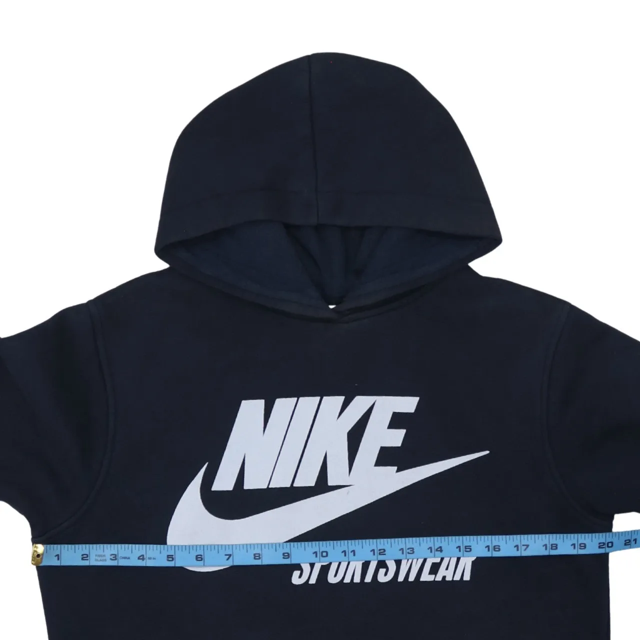 Nike Black Hoodie Men's Small Printed Sportswear Logo Front Pocket Pullover Sweatshirt sold by Vintage Club product image thumbnail 5
