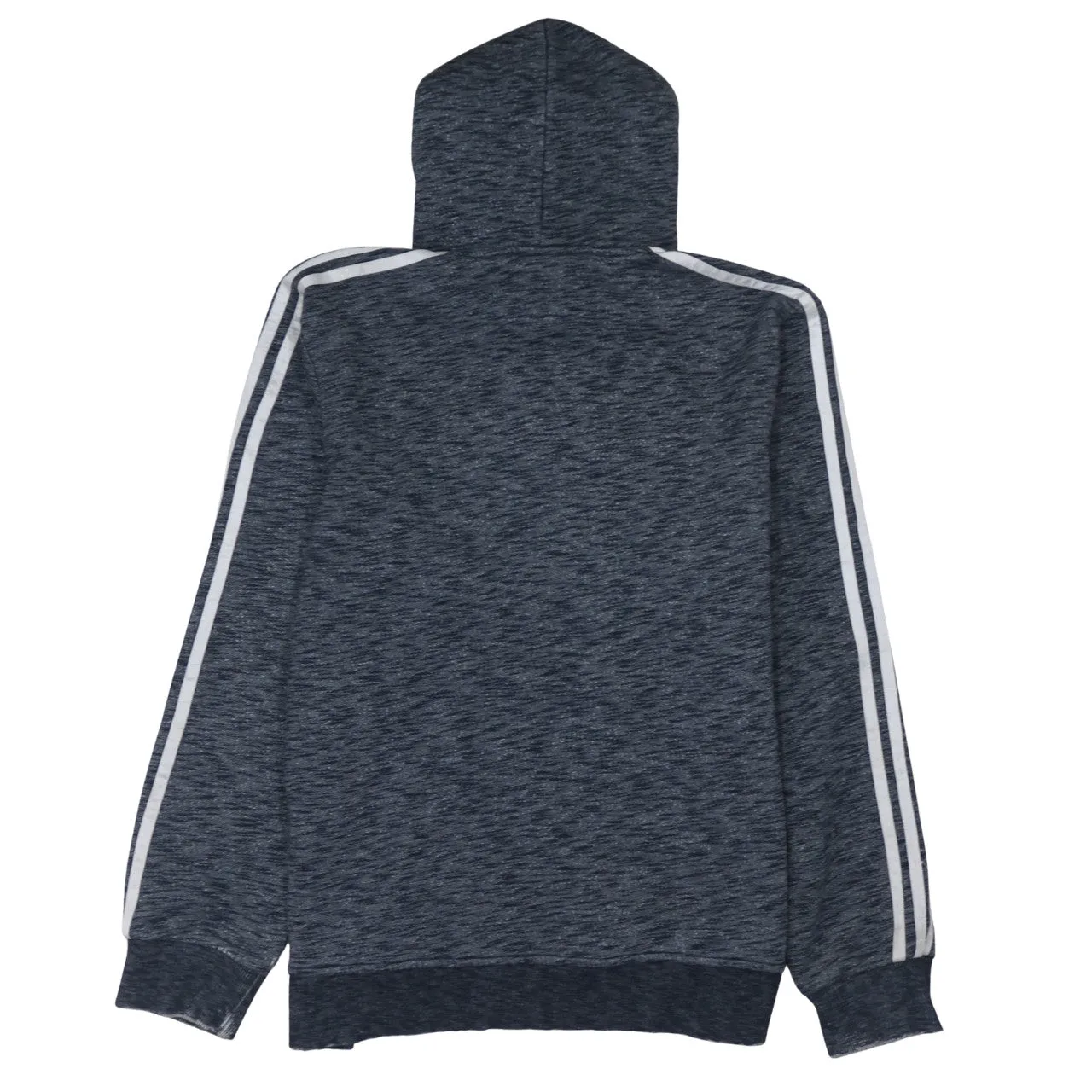 Adidas Dark Heather Grey Hoodie Women's XXLarge Trefoil Printed Logo Three Stripe Sleeves Sweatshirt sold by Vintage Club product image thumbnail 2