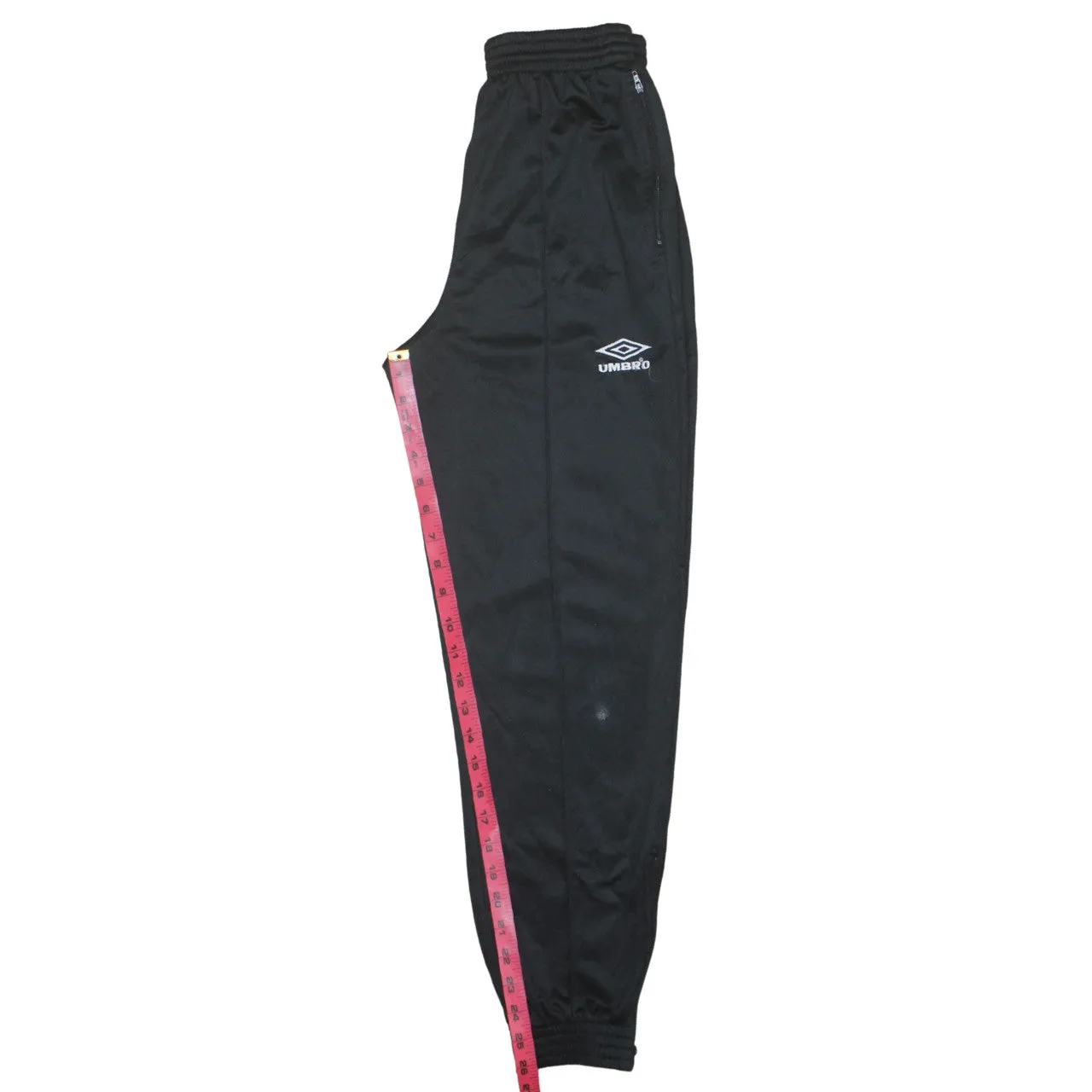 Umbro Black Joggers Men's 24 Embroidered Logo Elasticated Cuffs Zip Hem Track Pants sold by Vintage Club product image thumbnail 5