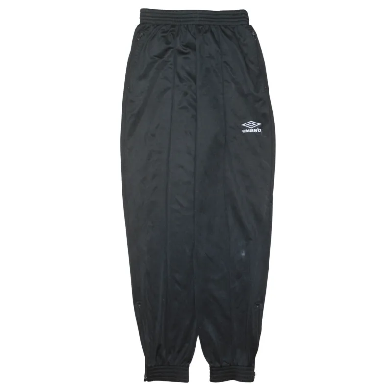 Umbro Black Joggers Men's 24 Embroidered Logo Elasticated Cuffs Zip Hem Track Pants sold by Vintage Club