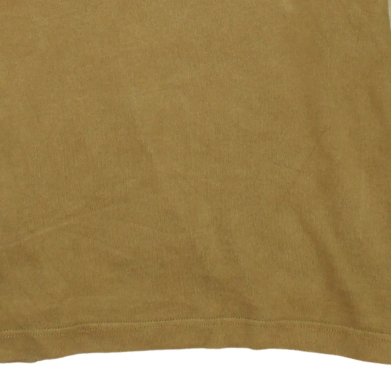 Timberland Tan Brown Long Sleeve Shirt Women’s XLarge Contrast Panels Button Neck Workwear Top sold by Vintage Club product image thumbnail 4