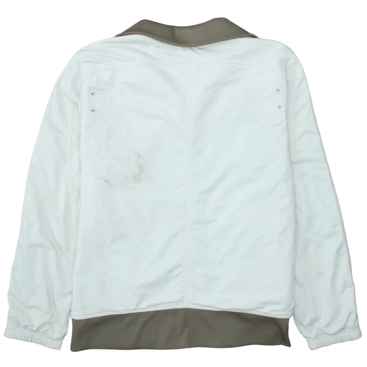 Nike Light Grey Windbreaker Jacket Men's Medium Zip Pockets Contrast Collar Casual Outerwear sold by Vintage Club product image thumbnail 2