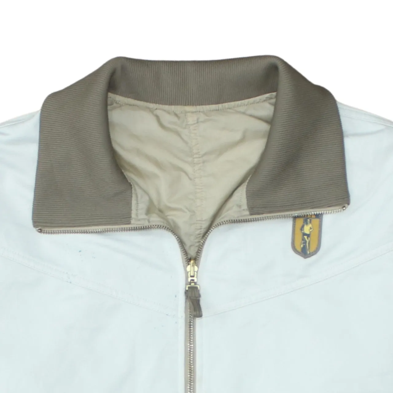 Nike Light Grey Windbreaker Jacket Men's Medium Zip Pockets Contrast Collar Casual Outerwear sold by Vintage Club product image thumbnail 3