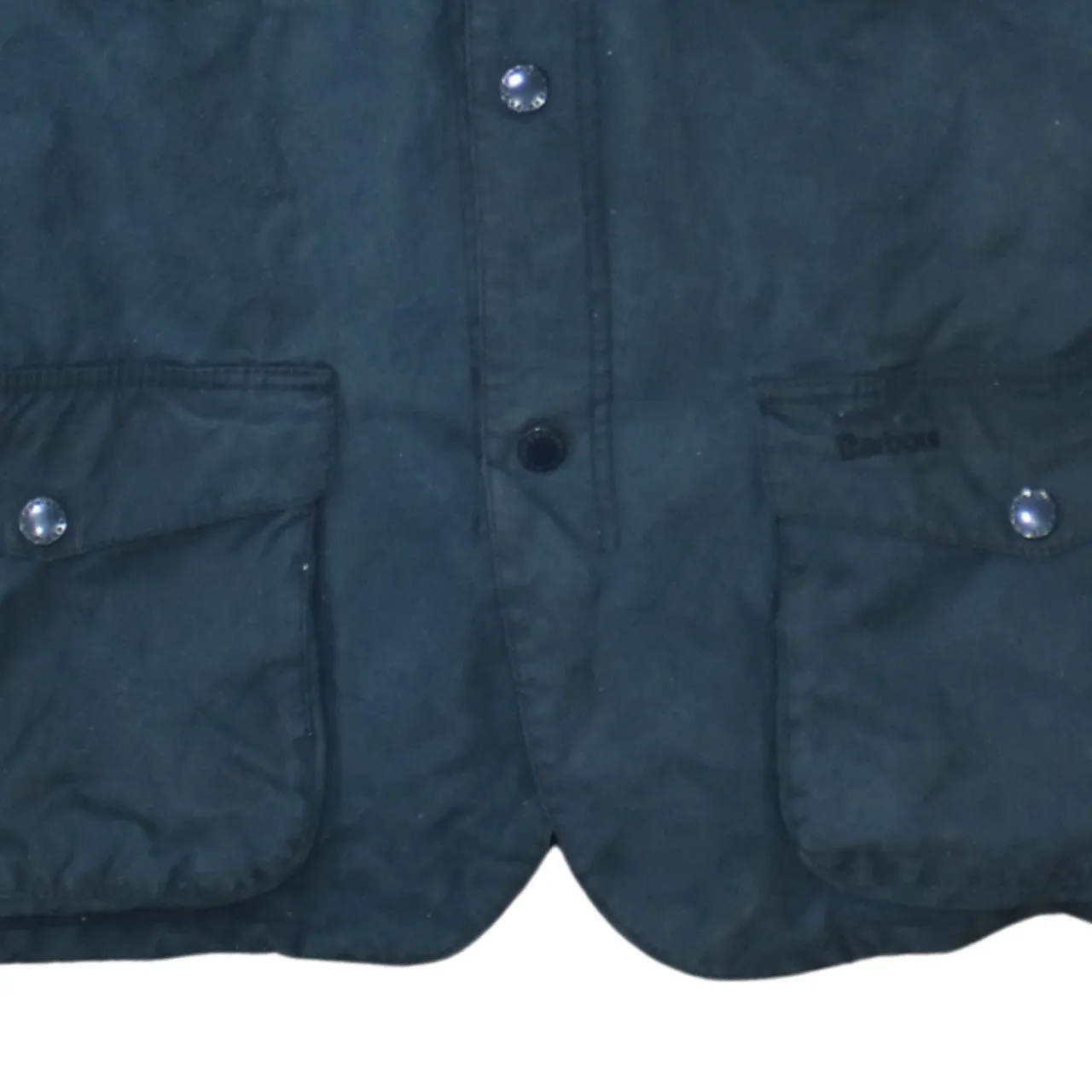 Barbour Navy Blue Jacket Women’s Medium Waxed Cord Collar Multiple Pockets Elbow Patches Outerwear sold by Vintage Club product image thumbnail 4