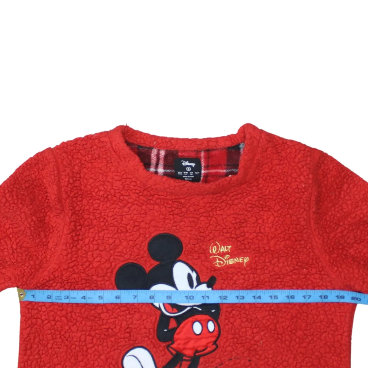 Disney Red Fleece Jumper Women’s Small Printed Mickey Mouse Graphic Pullover Sweatshirt Top sold by Vintage Club product image thumbnail 5