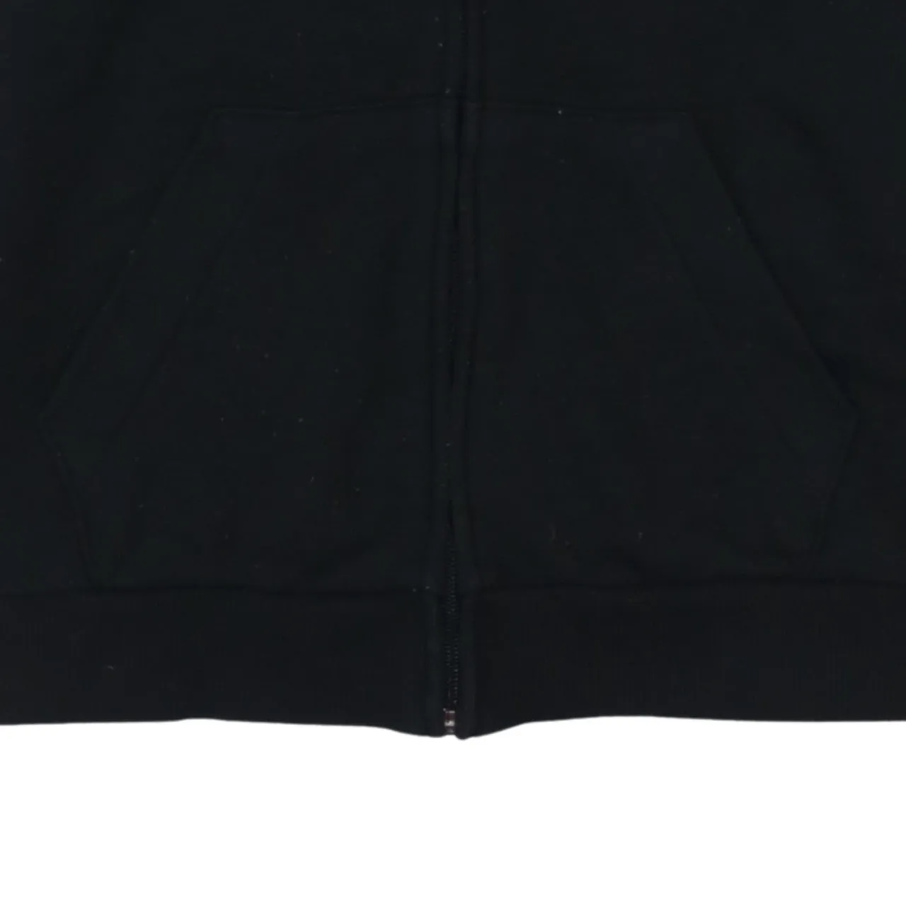 Adidas Black Hoodie Women’s Medium Full Zip Three Stripe Sleeves Printed Logo Sweatshirt sold by Vintage Club product image thumbnail 4