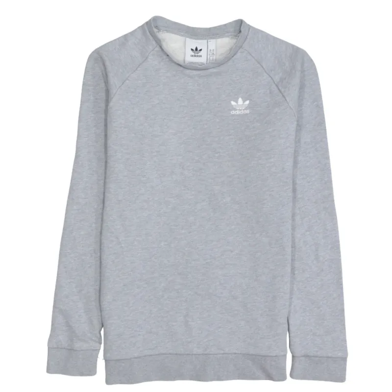 Adidas Grey Sweatshirt Men's XSmall Trefoil Embroidered Chest Logo Crewneck Pullover Top sold by Vintage Club