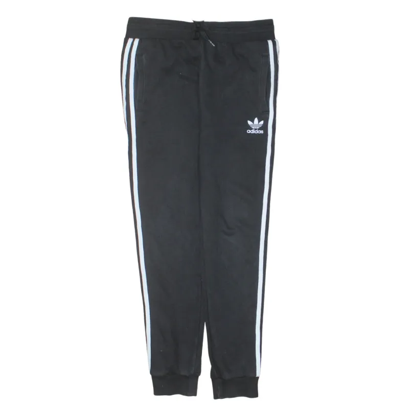 Adidas Black Joggers Women’s 28 Trefoil Logo Side Stripes Cuffed Sweatpants sold by Vintage Club
