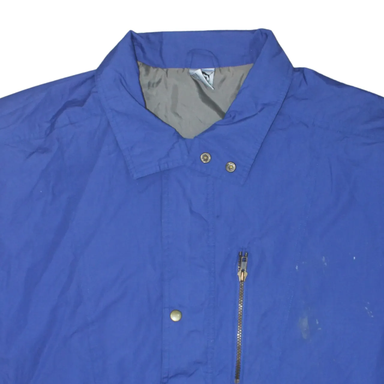 Puma Blue Windbreaker Jacket Men’s XLarge Drawstring Waist Zip Pockets Printed Logo Outerwear sold by Vintage Club product image thumbnail 3