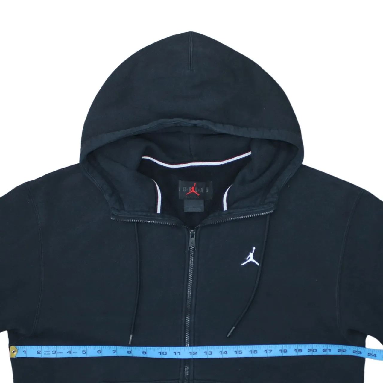 Jordan Black Full Zip Hoodie Women’s Large Embroidered Jumpman Logo Front Pockets Sweatshirt sold by Vintage Club product image thumbnail 5