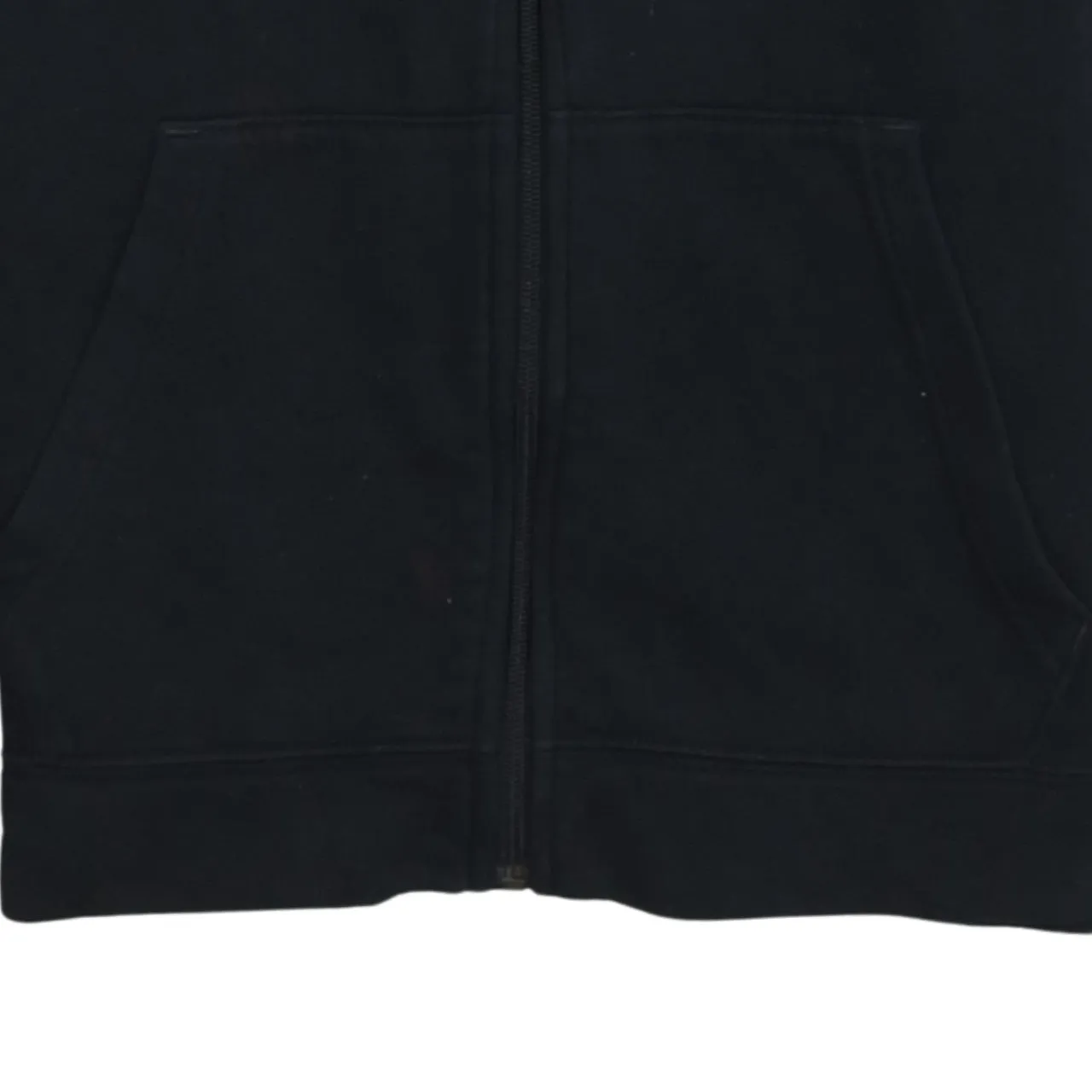 Nike Black Zip Hoodie Women’s XLarge Embroidered Swoosh Split Pocket Fleece Sweatshirt sold by Vintage Club product image thumbnail 4