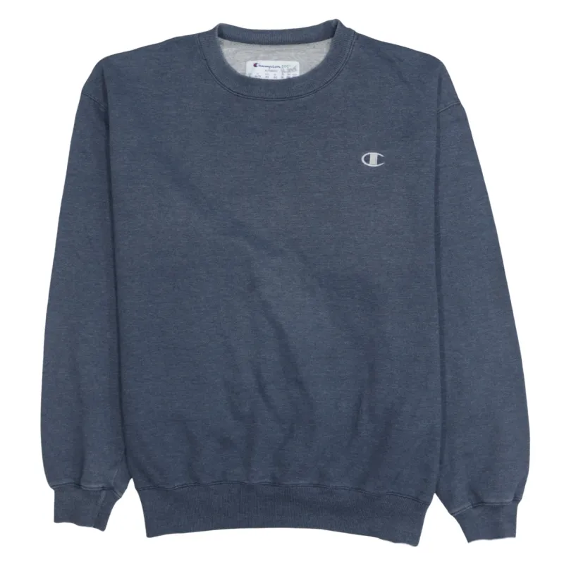 Champion Blue Sweatshirt Men’s XLarge Embroidered C Logo Crewneck Ribbed Cuffs Pullover sold by Vintage Club